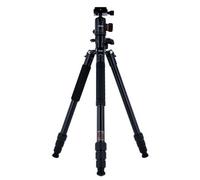 Rollei C5I MAKRO PRO I Carbon Treppiede I Nero I Testa a sfera 3D I Monopiede I Supporto per Smartphone I Piastra a sgancio rapido I Colonna centrale girevole a 90°