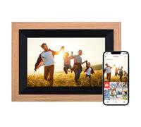 Rollei Smart Frame WiFi 105 in legno marrone cornice digitale da 10.1 pollici con funzione WiFi per riprodurre foto e video con audio.