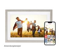 Cornice Digitale Foto Rollei Smart Frame WiFi 108 10,1 Frameo Portafoto Digitale 32GB 1280x800 Schermo Tattile IPS Condivisione Istantanea di Foto e Video Legno Bianco Cornice-Digitale-Foto-Frameo