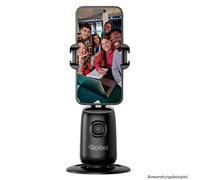 Supporto Smartphone con Tracciamento, Rollei Easy Creator Desktop Auto AI Tracking Treppiede Stabilizzatore Telefono 360° con Ricarica Tipo C per Tiktok Youtube Live Streaming Video Registrazione Vlog