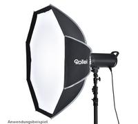 Rollei Octabox Flash Professionale per Studio Professionale, 100 cm, Softbox Ottagonale Pieghevole con Attacco Bowens, per Flash da Studio