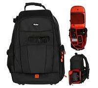 Rollei Fotoliner Ocean M - Zaino per fotocamera composto da 43 bottiglie in PET riciclate, con parapioggia, adatto al bagaglio a mano, colore: Nero