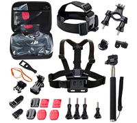 Accessori per Rollei Actioncam Set Outdoor I Set 23 pezzi I Ideale per arrampicata, escursioni e altre attività all'aperto I Per Rollei Actioncams e GoPro