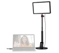 Rollei Lumis Key-Light, luce video a LED con treppiedi da tavolo e un telecomando sul cavo. Grande lampada da desktop Bi-Color con 192 LED dimmerabili (96 bianco caldo + 96 bianco freddo)