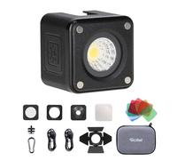 Rollei LUMIS Solo 2 Luce Fotografica Led Cubo Piccole Portatile per Fotocamera DSLR 70g 5500K 8 Filtri Colore Illuminazione Impermeabile con Batteria Ricaricabile, Faretto-LED-Luce-Fotografia-Video