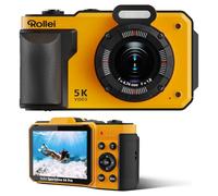 Macchina Fotografica Subacquea, Rollei Sportsline 64 Pro Fotocamera Subacquea Digitale 5K 64MP Telecamera Impermeabile IP68 8M con Sensore Sony 21MP Zoom Digitale 18X per Snorkeling Immersioni Nuoto