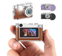 Rollei Mini Fotocamera Digitale Marrone, 1080P HD Piccola Macchina Fotografica Digitale Retrò con 0,96" Schermo a Colori 2MP Cámara Digital Compatta con Flash e Registrazione, Mini-Fotocamera-Digitale