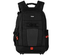 Rollei Fotoliner Ocean M - Zaino per fotocamera composto da 43 bottiglie in PET riciclate, con parapioggia, adatto al bagaglio a mano, colore: Nero