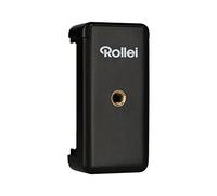 Rollei porta Smartphone I Supporto universale per il tuo smartphone con filetto da 1/4" sul fondo e sul retro I Adatto per smartphone fino a 8,5 cm di larghezza I Nero