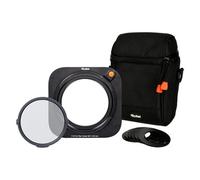 Rollei Set portafiltro MK 3. Supporto rettangolare con filtro CPL magnetico in vetro Gorlilla®, anelli adattatori da 52 a 82 mm e borsa per filtro