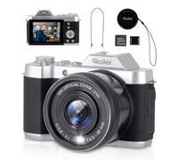 Rollei Powerflex 10x Retro Fotocamera Digitale, 64MP 4K Macchina Fotografica Digitale Zoom 10X con 2,88“ LCD e 8 Modalità Ricaricabile Digital Camera Vintage con Batteria per Adolescenti Principianti