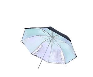 Rollei Pro Reflector Umbrella Silver 83 cm - Schermo riflettore professionale Argento 83 cm - Schermo reflex riflettente Argento, Per fotografia di ritratti, persone e moda - Nero/Argento