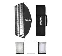 Rollei Quick Fold Softbox Rettangolare 60x90cm con Dffusore/Griglia/Borsa | Soft Box Portatile con Speedring Ruotabile a 360° e Attacco Bowens per Studio e Outdoor Dimensioni da Chiusa 76cm Peso 864g
