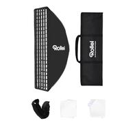 Rollei Quick Fold Striplight Softbox 25x100cm con Diffusore/Griglia/Borsa