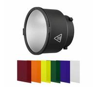 Rollei Set di riflettori a 40° con pellicole colorate, baionetta per foto bowens tipo S e filtri magnetici, 28168, nero