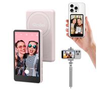 Rollei Selfie Monitor Schermo 3,97" per iPhone 7-18 e Android Rosa | 4K/1080p, Wireless 50m, Batteria 3H per Smartphone Fotocamera Posteriore per TikTok Live Vlog Magnetico-Telefono-Schermo