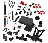 Rollei Actioncam Mount Set Sport XL - Kit di 49 Accessori per Actioncam Rollei e GoPro, incl. Mini Treppiede, Supporto per Smartphone, Asta per Selfie, incl. Borsa - Multicolore