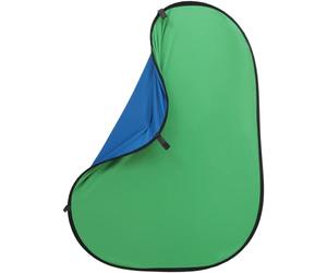 Rollei Sfondo pieghevole con dimensioni ridotte in blu/verde, ideale per stare in piedi liberi in 1,5 x 2 metri, pieghevole fino a un diametro di 70 cm.