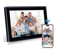 Rollei Smart Frame WiFi 100 in nero. Cornice digitale da 10,1 pollici con funzione WiFi per riprodurre foto e video con audio.