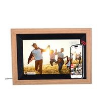 Rollei Smart Frame WiFi 105 in legno marrone cornice digitale da 10.1 pollici con funzione WiFi per riprodurre foto e video con audio.
