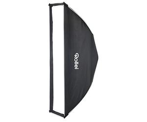 Rollei Striscia a scatto da 35 cm x 140 cm, softbox con griglia. Facile da montare con un pulsante per luci a scatto ideale per scatti di moda e ritratto.