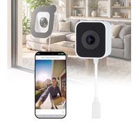 Rollei Telecamera Interno, Telecamera per Finestra Window Camera Indoor 2K | Videocamera Sorveglianza Interno 2,4 GHz 5 GHz WiFi con Rilevamento di Movimento e di Persone Audio Bidirezionale