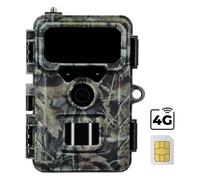 Rollei Fototrappola con Sim 4G, 4K Fototrappola Notturna con App e Sensore di Movimento Telecamera Caccia Notturna Infrarossi con Batteria e Scheda 32GB IP66, Fototrappola-4G-Sim-Wildlife-Camera