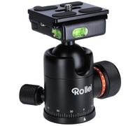 Rollei Treppiede a sfera per treppiede C5i, testa professionale a 360 gradi con frizione, portata 8 kg e 3 livelle. Include piastra a sgancio rapido Acra Swiss, Nero, 22764