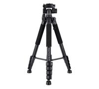 Rollei Compact Traveler Star S4 Treppiede, 188cm Treppiede Fotocamera Leggero in Alluminio con Testa Girevole a 3 Vie Cavalletto Fotografico per Fotografica e Smartphone con Supporto per Telefono