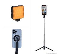 Rollei Magnetic Smartphone Selfie Tripod: pratico mini treppiede con attacco MagSafe®* e scatto remoto. Versatile come treppiede o bastone selfie