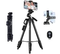 Rollei Treppiede Smartphone Traveler, Cavalletto per Smartphone Portatil 120cm Treppiede Smartphone con Telecomando Nero Treppiede Cellulare con Supporto per Smartphone per iPhone Huawei Samsung