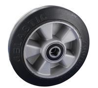 Rollentechnik Carrello, volante 200 x 50 mm, gomma elastica con cuscinetti a sfera, foro 20, lunghezza del mozzo 60, lunghezza di installazione 64