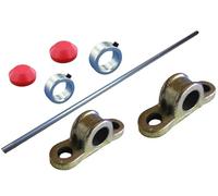 Rollentechnik Set di 1 asse Ø 20 x 1,5 mm, asse ruota 500 mm, 2 anelli di regolazione, 2 aste per assi, 2 tappi per carrelli ribaltabili