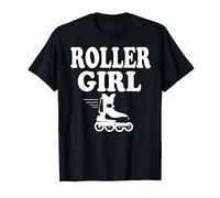 Roller Blades T Shirt Inline Pattini Roller Derby Regalo Girl Maglietta