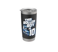 Roller Boy - Pattinatore per decimo compleanno, per 10° compleanno Bicchiere termico in acciaio inox doppia parete