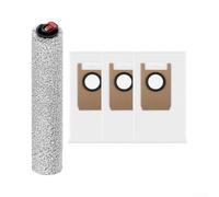 Roller Brush Kit for per eufy per omni per s2 with Dust Bags(A) | Includes 1 roller and 3 bags, sturdy plastic, fiber bristles, fits per eufy per omni per s2, easy snap-on