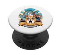 Roller Coaster Cat Unicorn Robot Fun PopSockets PopGrip Adesivo