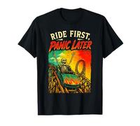 Roller Coaster Funny Ride First Panic Poi Maglietta
