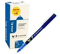 Pilot Pen Roller con cappuccio Hi Tecpoint V7 punta 0,7 mm Blu conf. 16 + 4 pezzi
