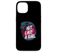 Roller Derby Hit Like A Girl Empowering Skater Design Custodia per iPhone 13