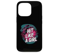 Roller Derby Hit Like A Girl Empowering Skater Design Custodia per iPhone 13 Pro