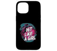 Roller Derby Hit Like A Girl Empowering Skater Design Custodia per iPhone 15