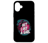 Roller Derby Hit Like A Girl Empowering Skater Design Custodia per iPhone 16 Plus