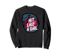 Roller Derby Hit Like A Girl Empowering Skater Design Felpa