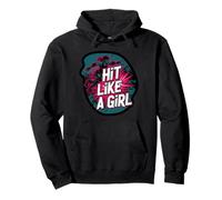 Roller Derby Hit Like A Girl Empowering Skater Design Felpa con Cappuccio