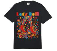 Roller Disco Let's Roll | Design retrò Pop Art Anni '70 Comfort Colors Adult Heavyweight T-Shirt