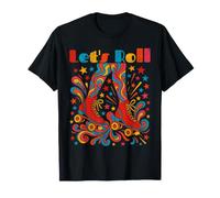 Roller Disco Let's Roll | Design retrò Pop Art Anni '70 Maglietta