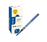 Roller Hi Tecpoint V5 con cappuccio - punta 0,5mm - blu - Pilot - conf. 16 + 4 pezzi