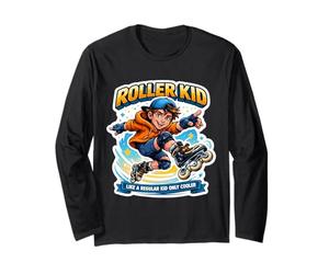 Roller Kid Like A Normal Kid Only Roller Blade, Divertente Maglia a Manica