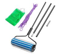 Roller Lake Weed rastrello 12ft 36 pollici puliti di erbacce acquatiche Silt di fango for paesaggi sulla spiaggia del lago con palo e corda di prolunga,Attrezzatura Efficiente(7 in)